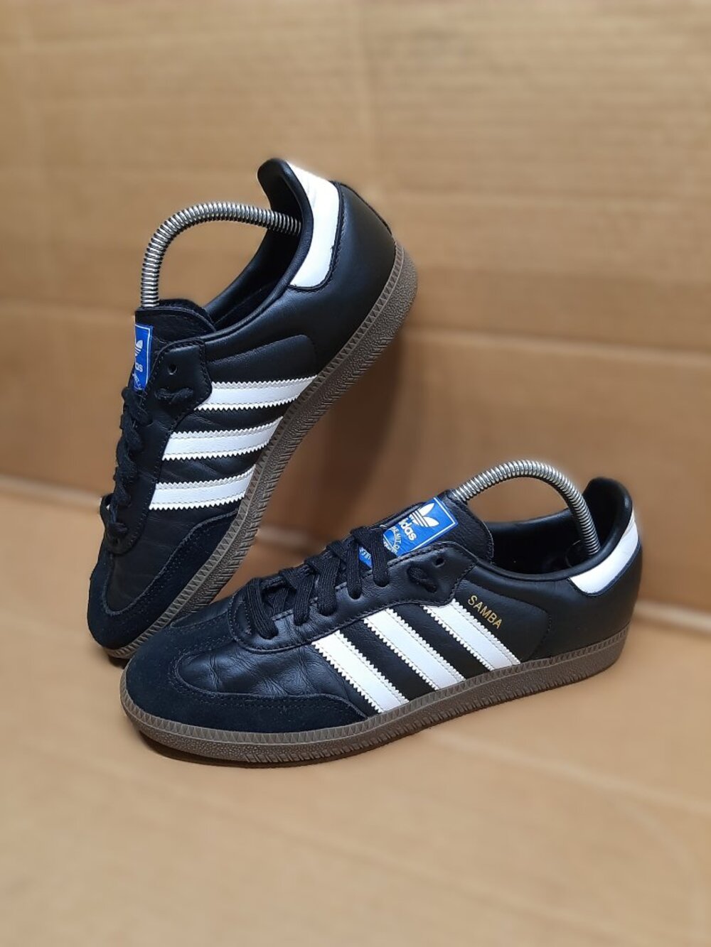 Adidas Samba OG Black White Athletic Leather Sneakers ♀️ Womens Size 9 #3089 - Picture 11 of 16